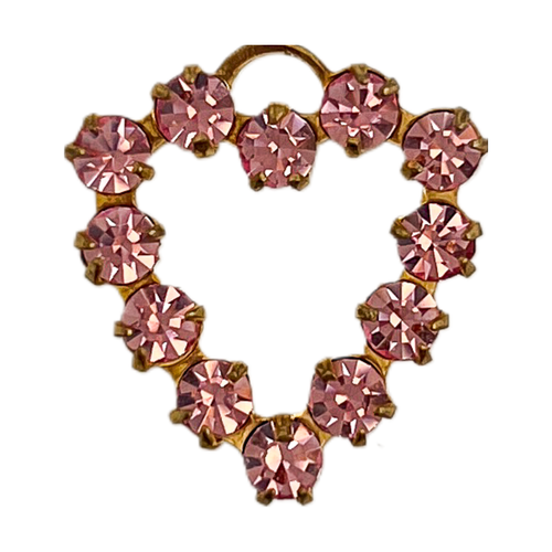 Pink Swarovski Heart (V)