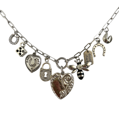 Good Luck Silver Charm Necklace