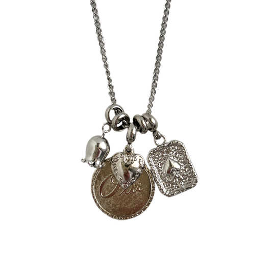 Emery Silver Charm Necklace