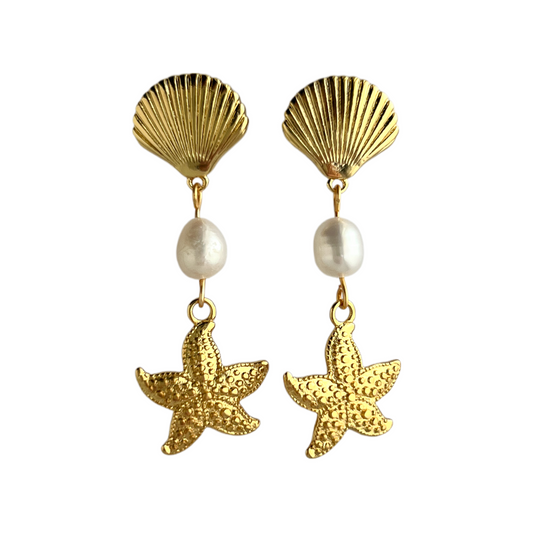 Pearly Starfish Dangles
