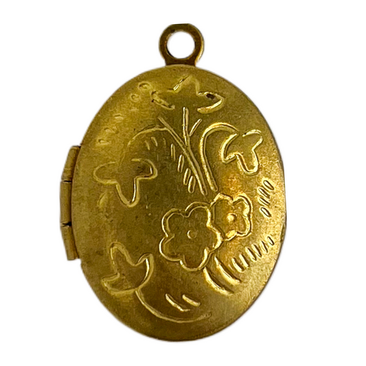 Brass Floral Locket (V)