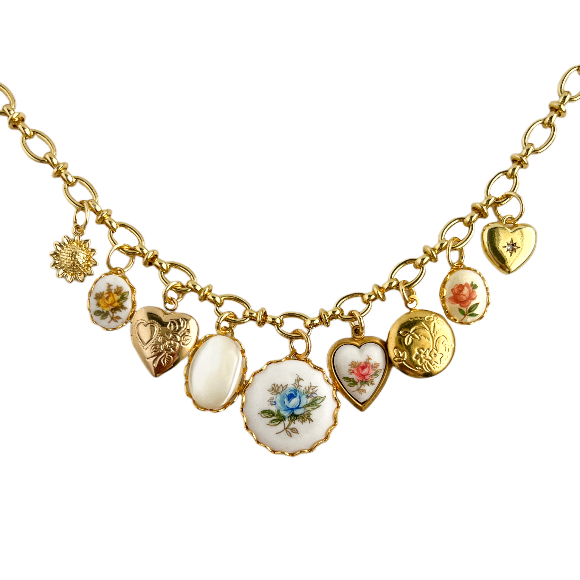 Antique charm necklace discount