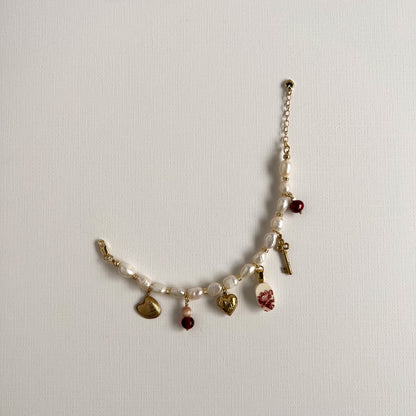 Morocco Pearl Charm Bracelet