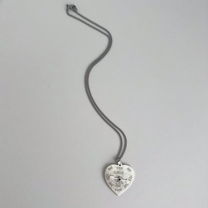 Love Me Yes or No Moveable Heart Necklace