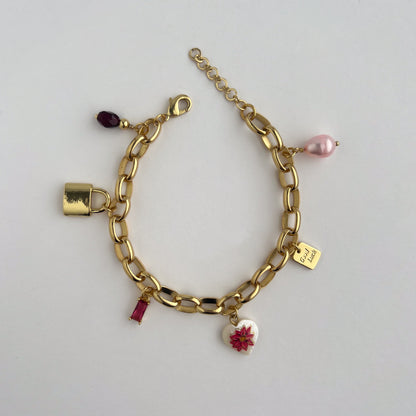 Petal Pink Charm Bracelet