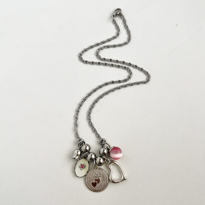 Amelia Silver Charm Necklace