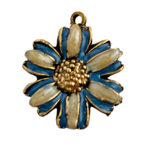 Blue Enamel Flower