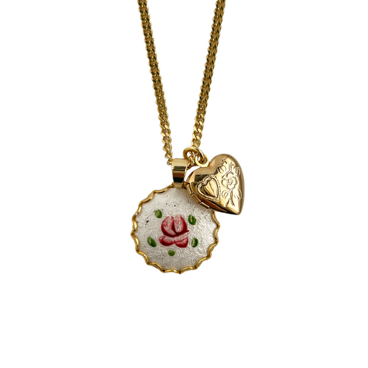 La Vie En Rose Pendant Necklace