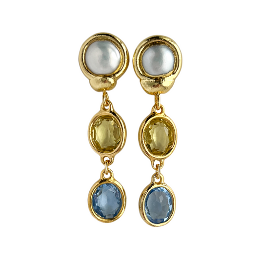 CiCi Vintage Pearl Dangle Earrings
