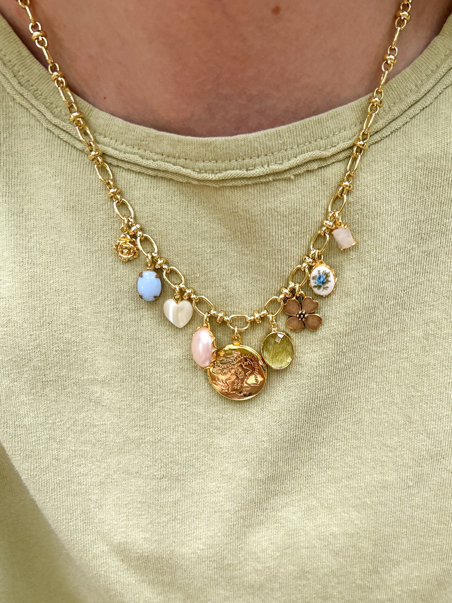 Luisa Vintage Charm Necklace
