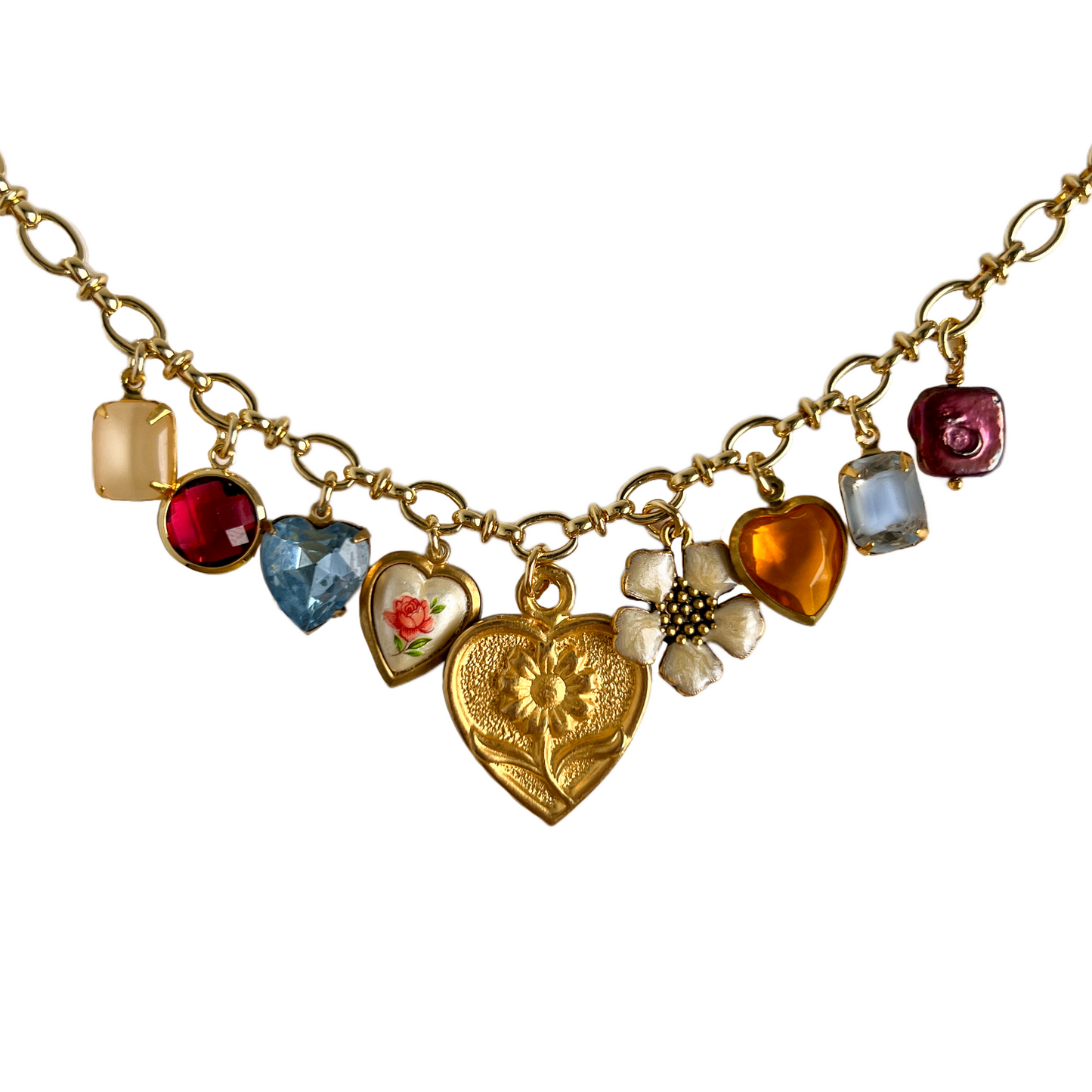 Ruby Vintage Charm Necklace