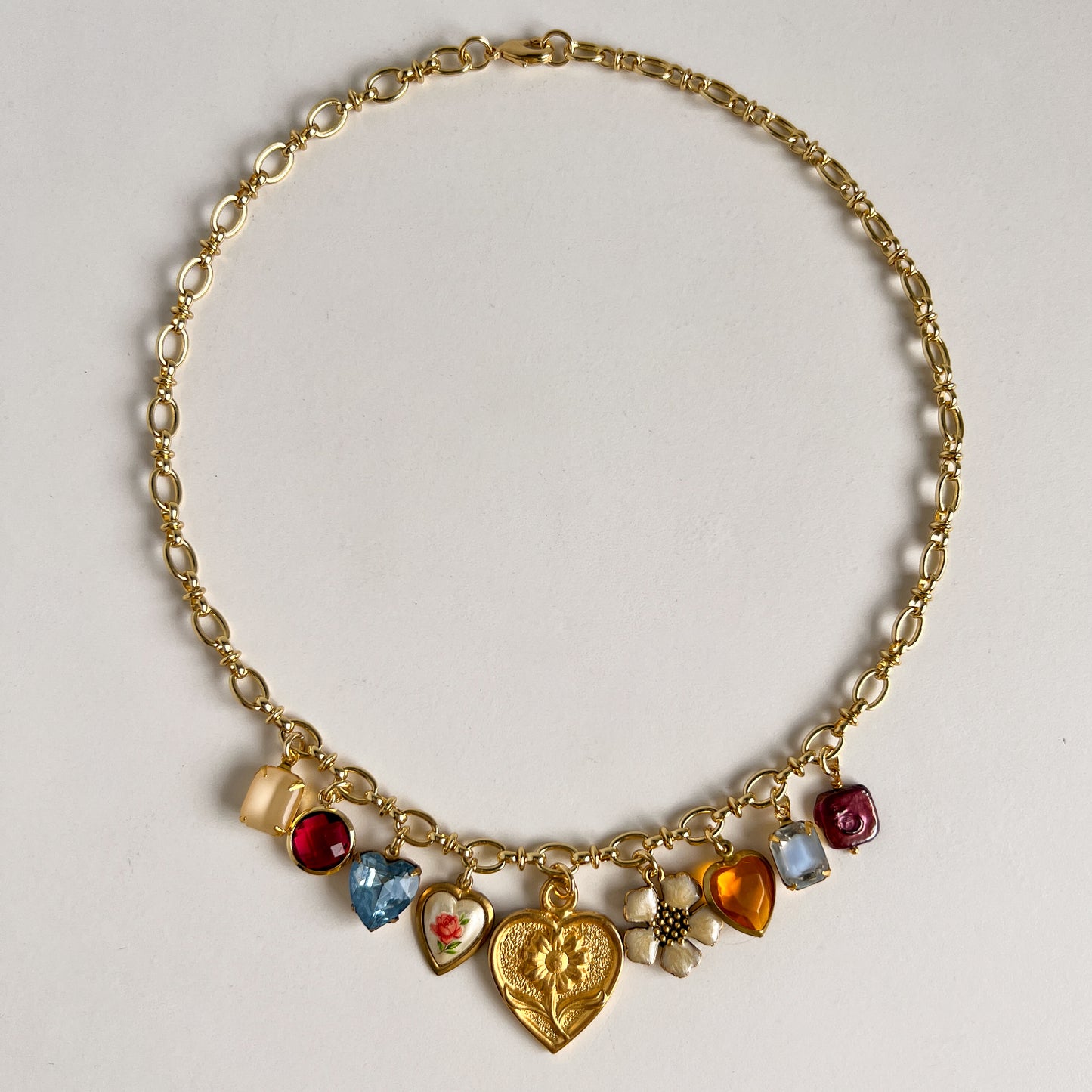 Ruby Vintage Charm Necklace