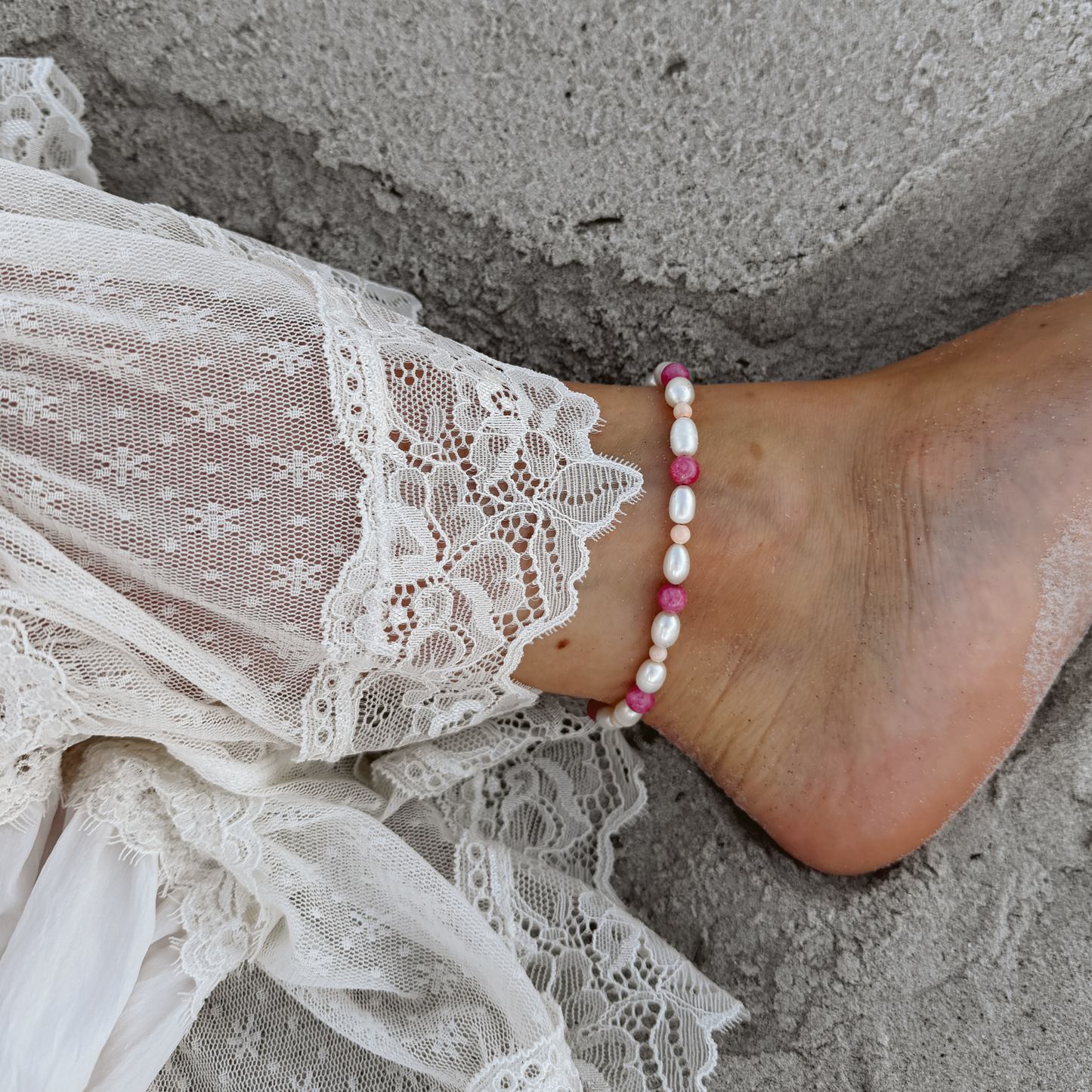 Sea Blush Anklet